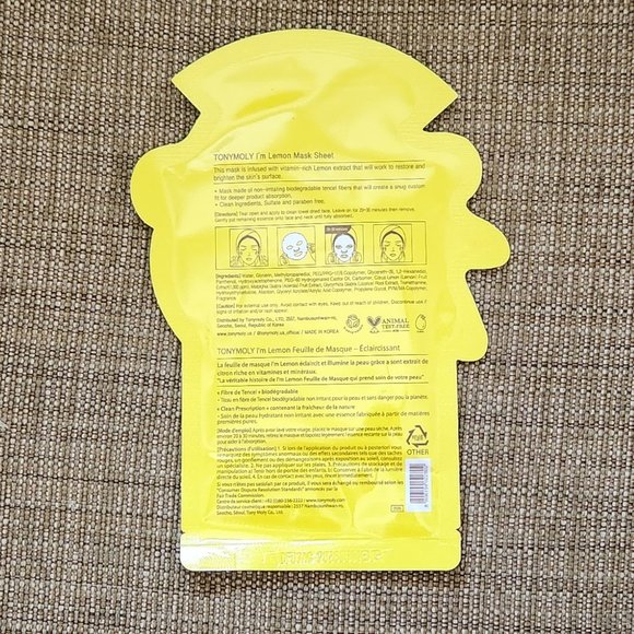 NEW Tony Moly I'm Lemon Sheet Mask - Picture 3 of 5